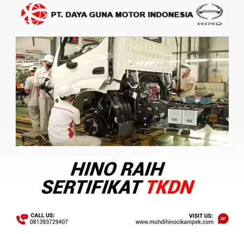 hino raih sertifikat tkdn